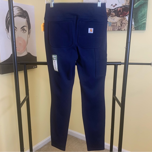 NWT CARHARTT Force Fitted Midweight Utility Legging in Navy, Size XS (0-2) - Picture 8 of 8